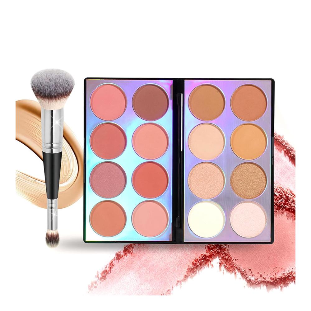 #135 16 color blush highlighter countour palette makeup brush